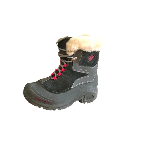 Columbia Girls Bugaboot Plus Winter Boots Size 3 Omni heat Faux Fur Lined Winter - Picture 1 of 9